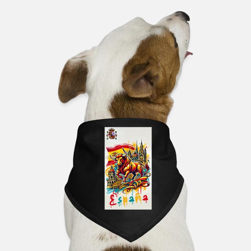 Spain bull Espana flag Dog Bandana