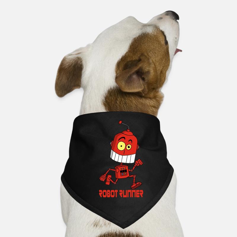 Roter Laufroboter Hunde-Bandana