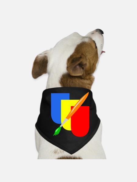 maler wappen handwerk - Hunde-Bandana - Schwarz - Vorne