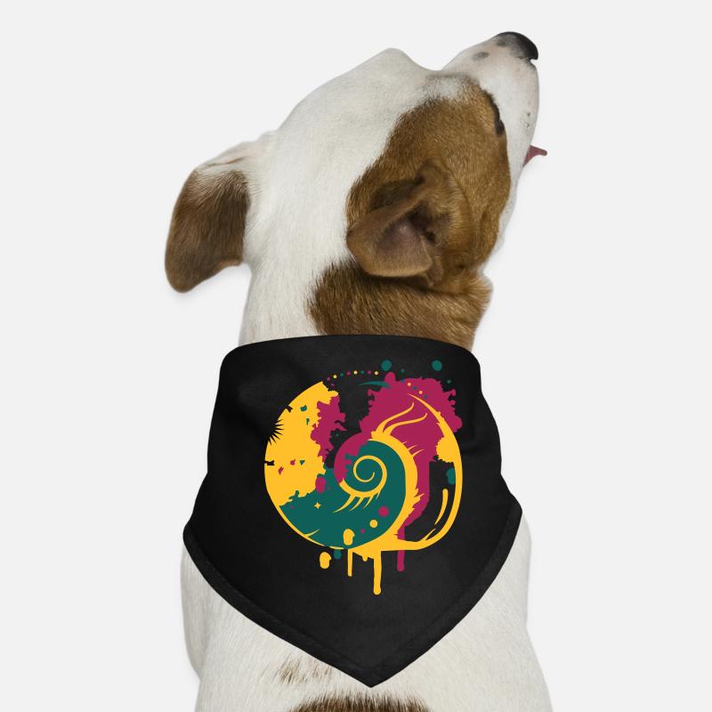 Graffiti d'un escargot fossile Bandana pour chien