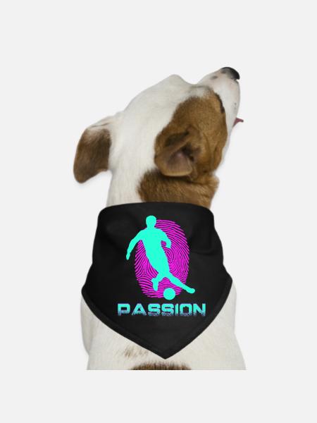 Football - Hunde-Bandana - Schwarz - Vorne