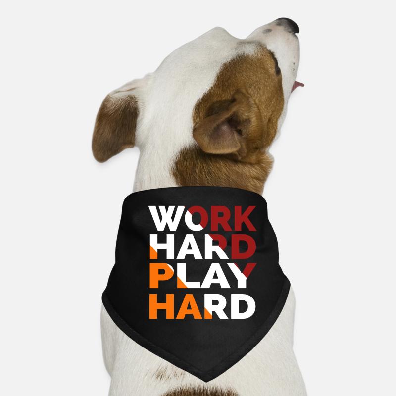 Arbeite hart, spiele hart Hunde-Bandana