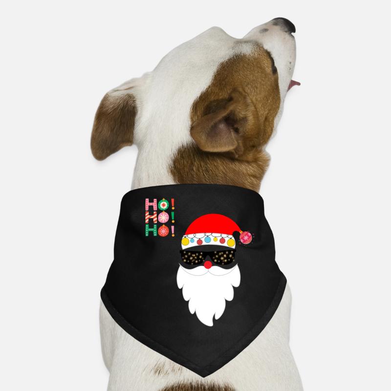 HO HO HO - Hunde-Bandana - Schwarz