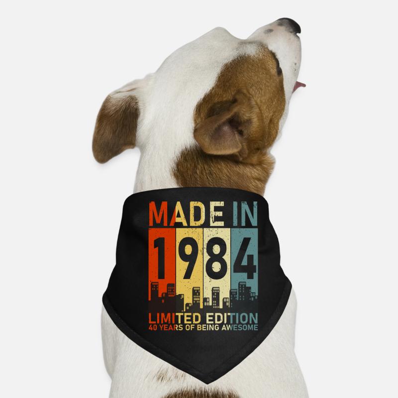 1984 Geburtstag: Legendäres Retro-Geschenk Hunde-Bandana