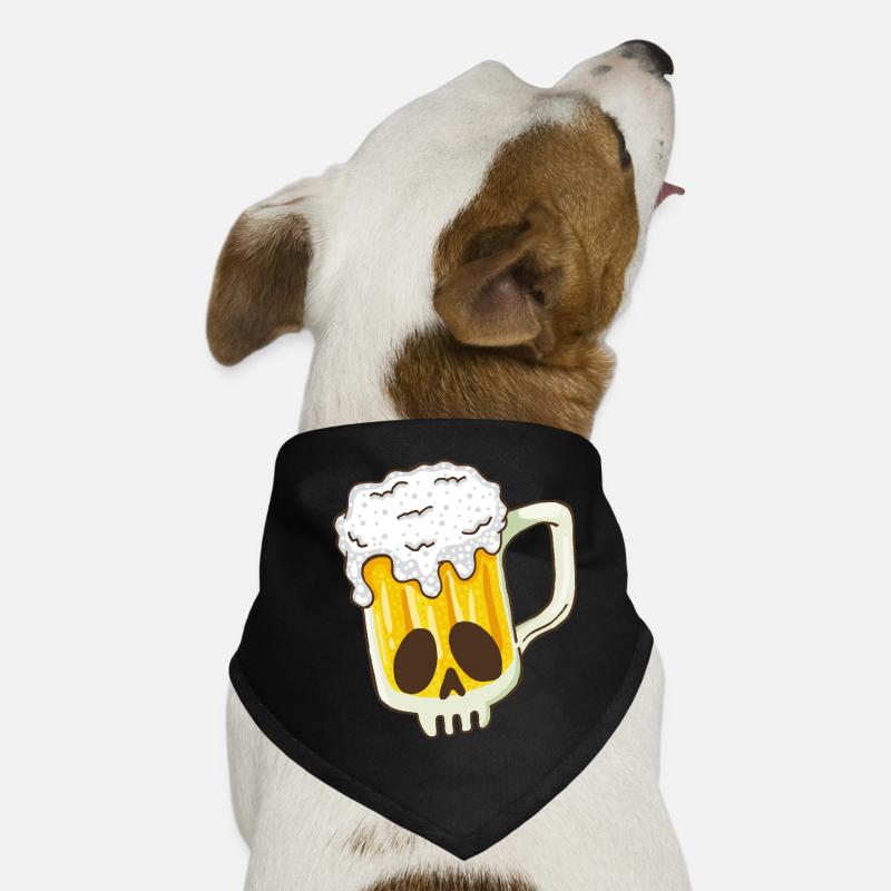 Skull and beer Dog Bandana