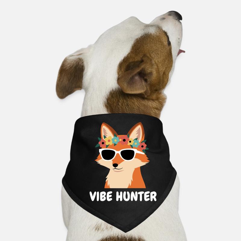 Vibe Hunter Fox with Floral Wreath Dog Bandana