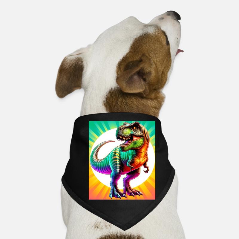 Dinosaurier - Hunde-Bandana - Schwarz