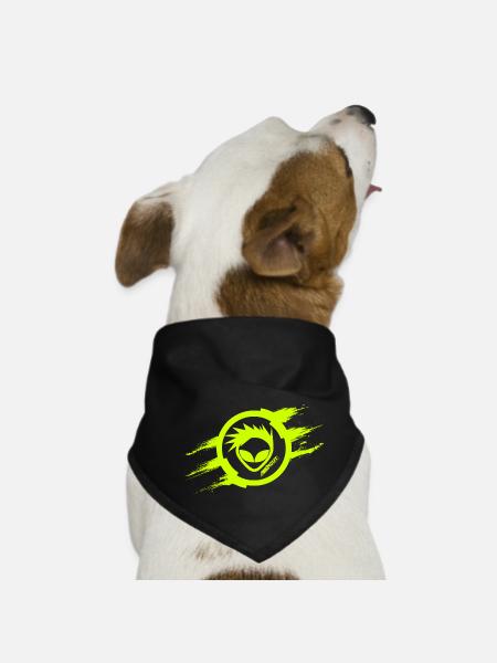 Alien Cut Scratch Fluo - Bandana pour chien - noir - Devant