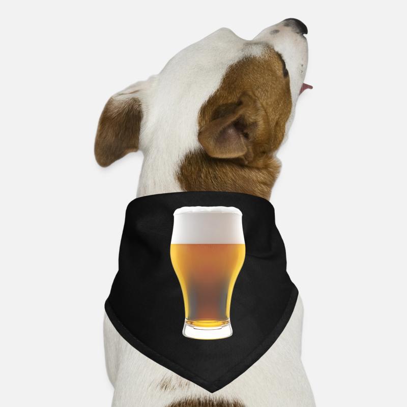 Biergradienten Glas mit Schaum Hunde-Bandana
