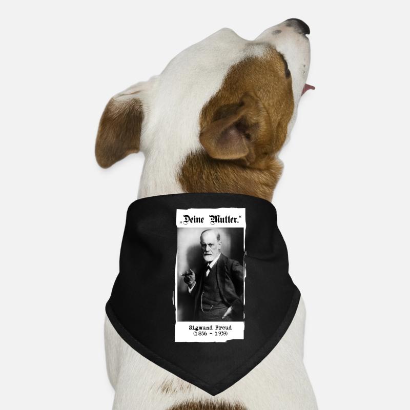 Sigmund Freud - "Deine Mutter." - Hunde-Bandana - Schwarz