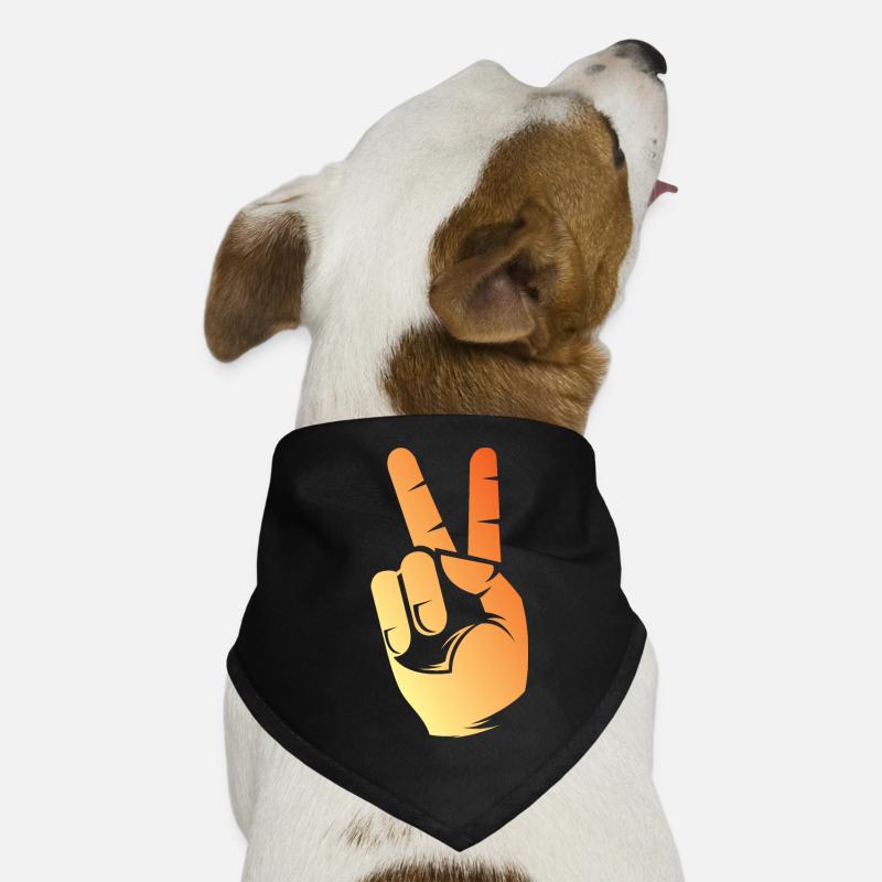 peace Frieden Symbol Zeichen Finger Hand Zeichen Hunde-Bandana