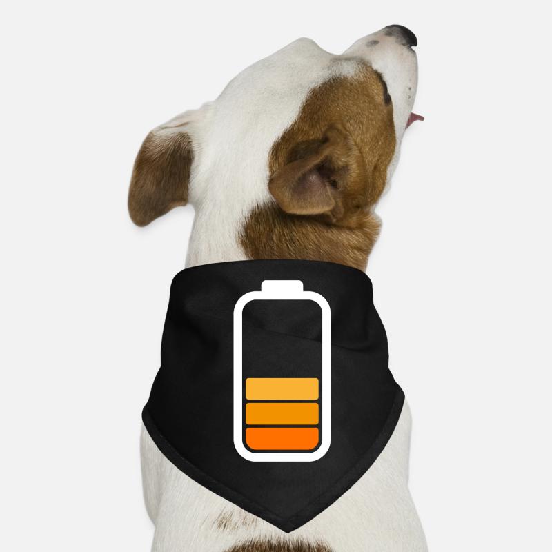 HALF BATTERY - White - Hunde-Bandana - Schwarz