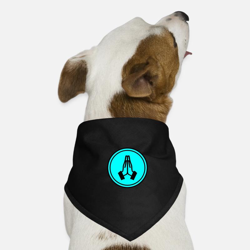 Praying hands circle Dog Bandana