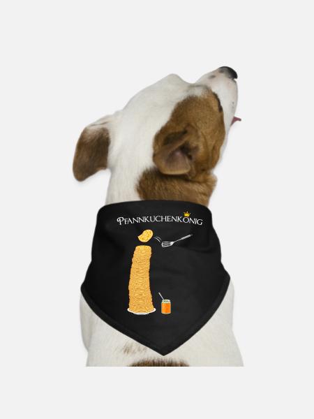 Pancakes, pancake king, hobby cook, cooking - Dog Bandana - black - Front