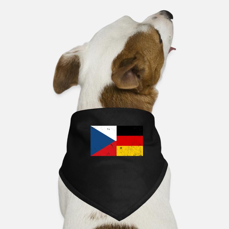 Czech Republic Germany German Czech flag Dog Bandana