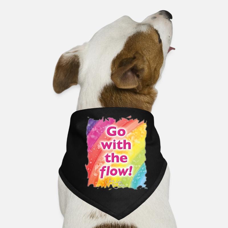 Rainbow flow - Sonja Ariel von Staden - Hunde-Bandana - Schwarz