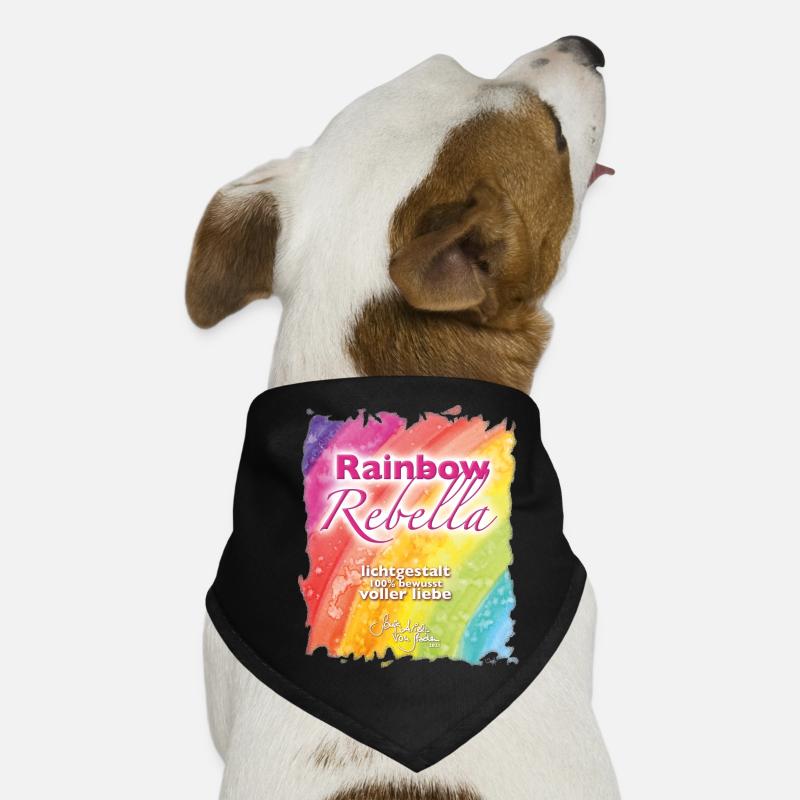 Rainbow Rebella - Sonja Ariel von Staden - Hunde-Bandana - Schwarz
