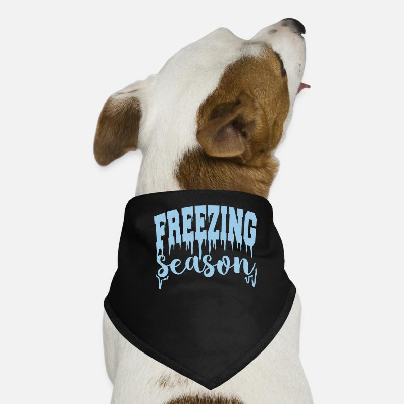 Citation de saison de gel Cadeau de glace d’hiver Bandana pour chien
