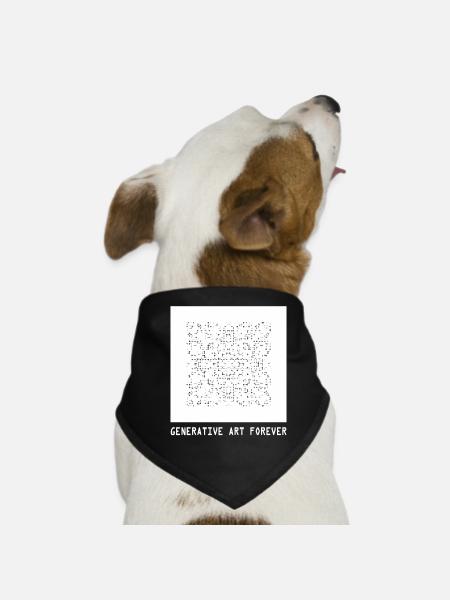 Generative Kunst Programmiert Für Immer Bildcode - Hunde-Bandana - Schwarz - Vorne