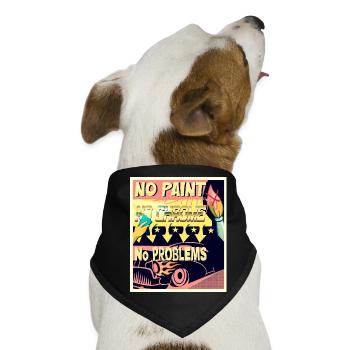 NO PAINT, NO CHROME, NO PROBLEMS - Hunde-Bandana - Schwarz - Vorne