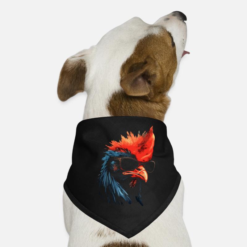 Rooster Sunglasses Dog Bandana