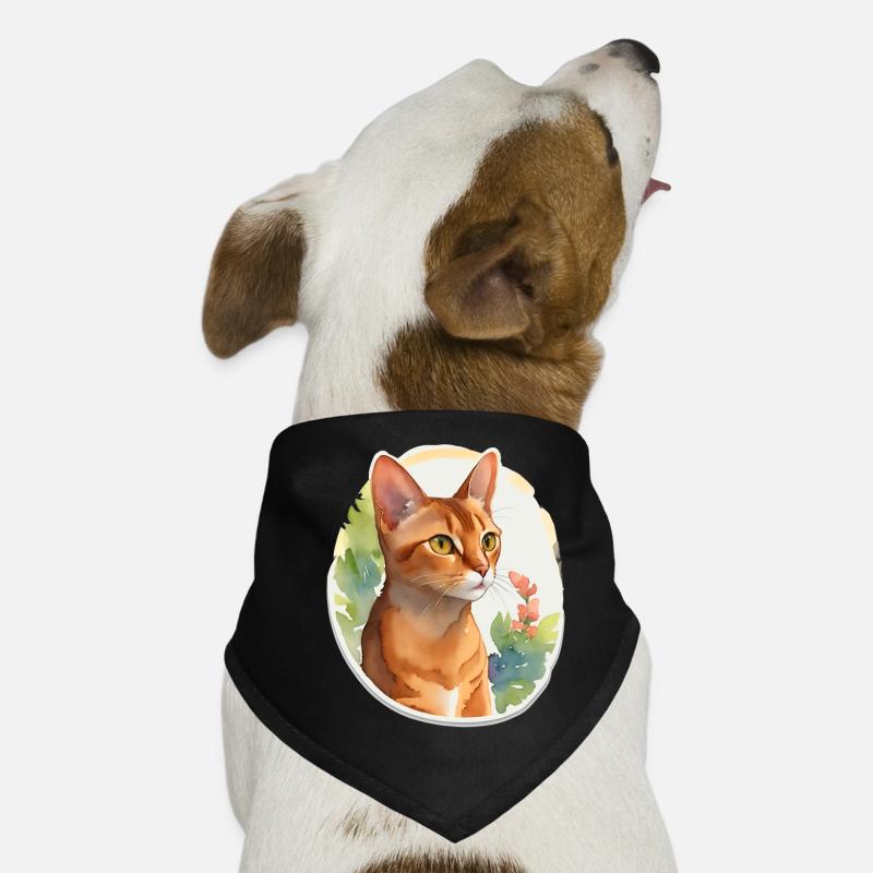 Chat abyssin Bandana pour chien