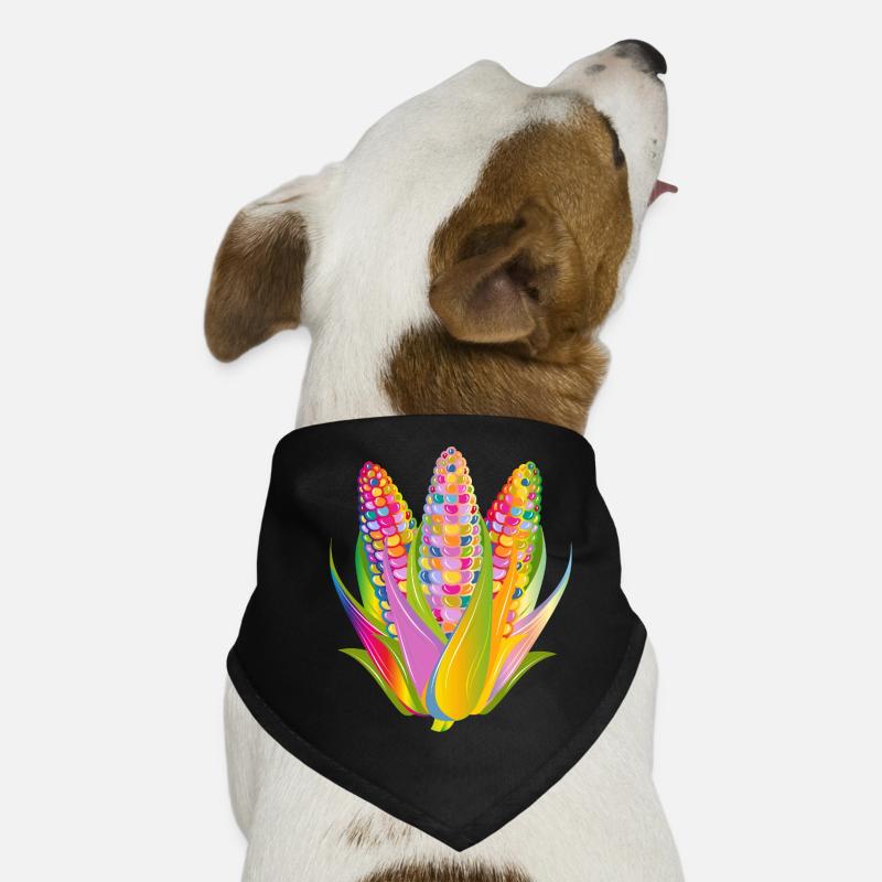 Conception colorée de maïs végétal dans le style pop art Bandana pour chien