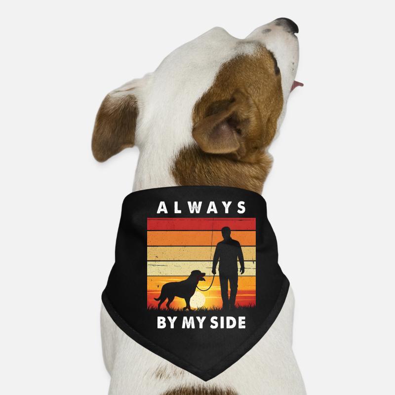 Rottweiler Toujours À Mes Côtés Walkie Rétro Bandana pour chien