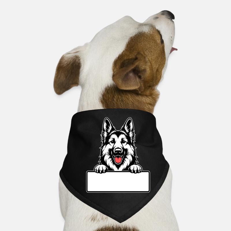 German Shepherd with Name Tag Dog Bandana