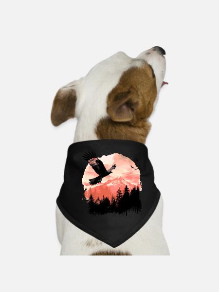 Milan royal oiseau oiseau de proie - Bandana pour chien - noir - Devant