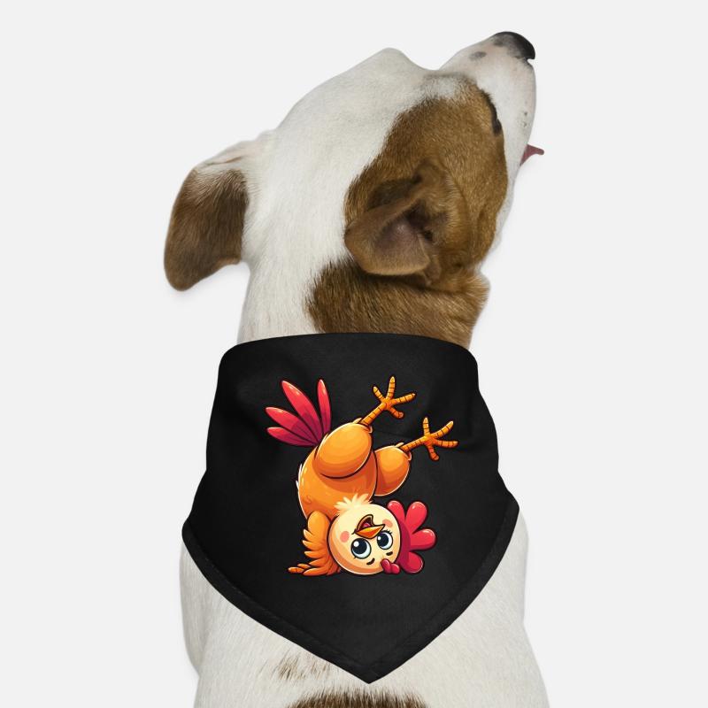 Poule Poule Coq Équilibre Acrobaties Athlète Fun Bandana pour chien