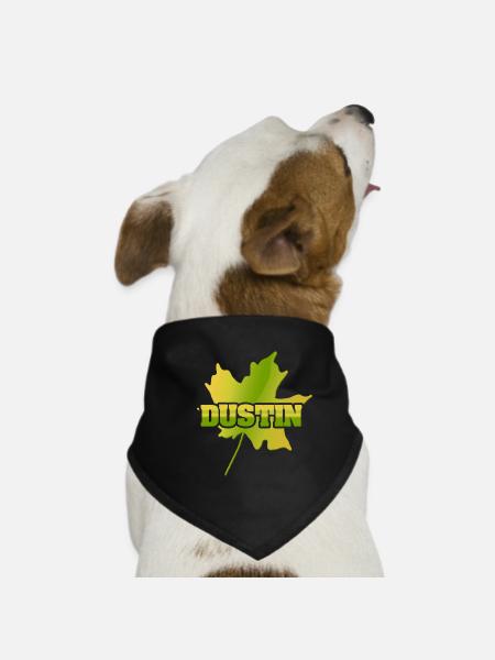 Dustin als Dustin - Hunde-Bandana - Schwarz - Vorne