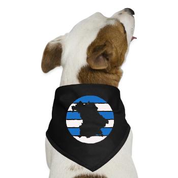 Bayern Flagge Bayerische Fahne Umriss Bundesland - Hunde-Bandana - Schwarz - Vorne
