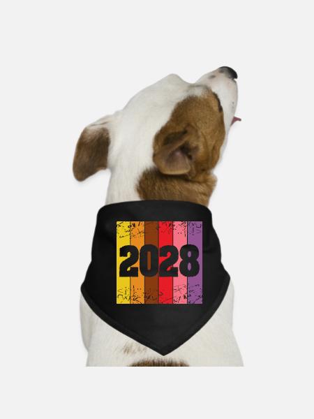 2028 - Bandana pour chien - noir - Devant