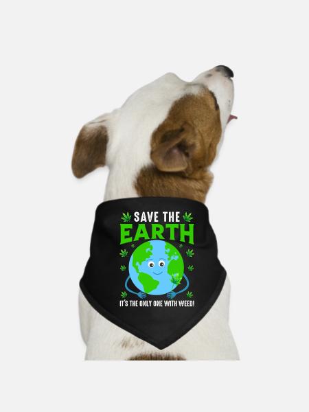 Earth day - Hunde-Bandana - Schwarz - Vorne