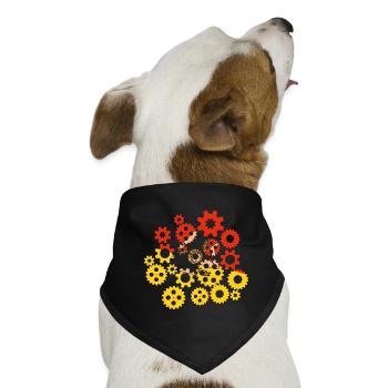 Sizilien Flagge Italien Palermo Trinacria Italia - Hunde-Bandana - Schwarz - Vorne
