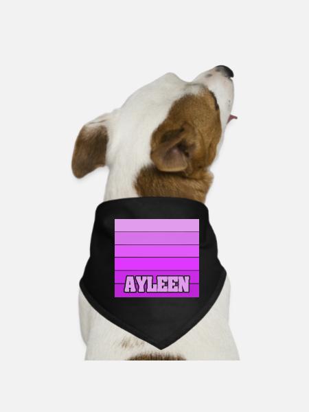 Ayleen comme prénom de fille - Bandana pour chien - noir - Devant