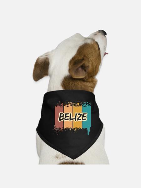 Belize - Hunde-Bandana - Schwarz - Vorne