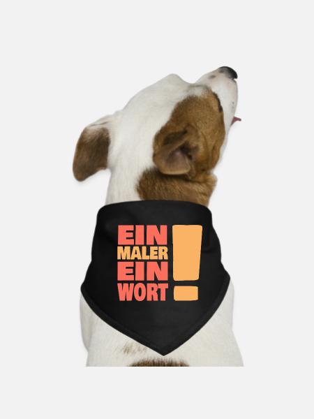 Eine maler ein Wort - Hunde-Bandana - Schwarz - Vorne