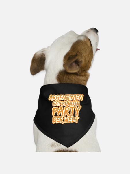 Gift for Argentina - Dog Bandana - black - Front