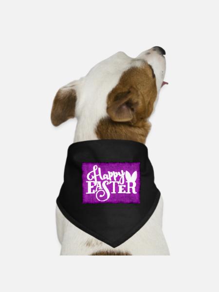 Easter - Dog Bandana - black - Front