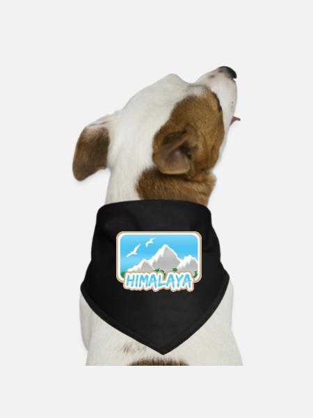Himalayas as Himalayas - Dog Bandana - black - Front