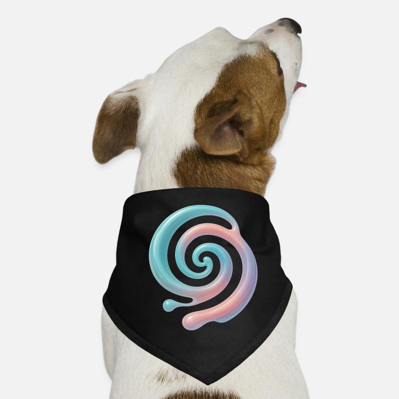 3D Spiral Pastel Dog Bandana
