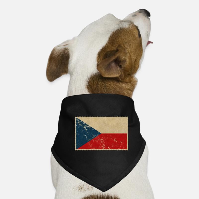 Retro République tchèque Bandana pour chien