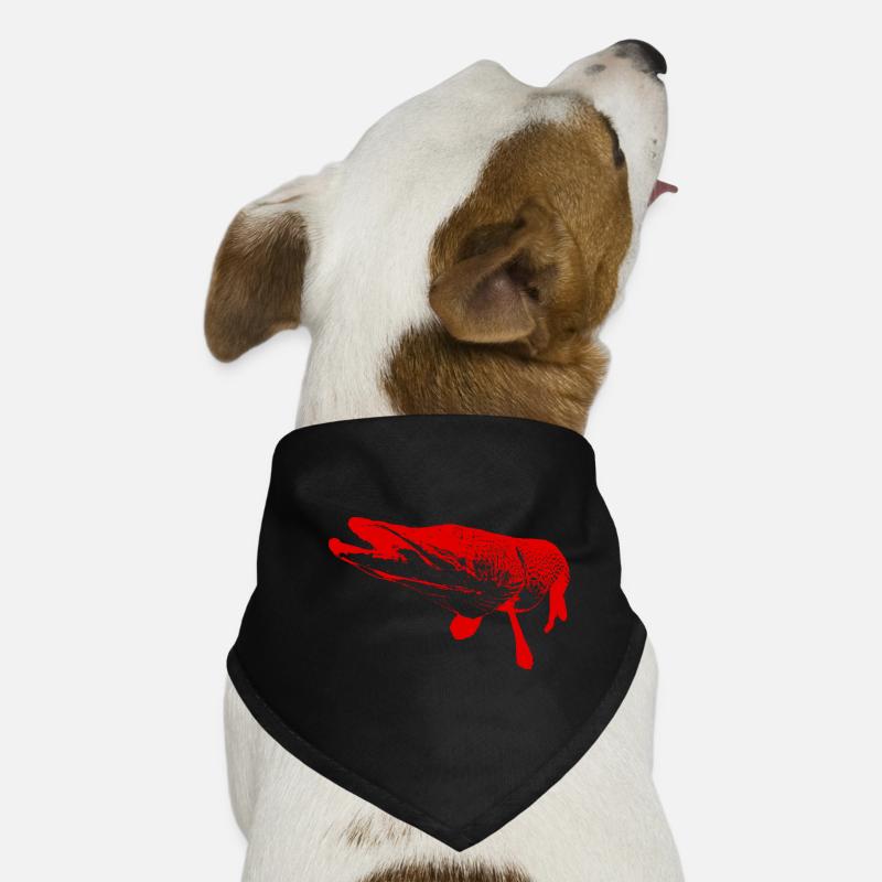 Hechtroter Druck Hunde-Bandana