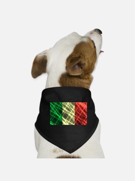Italy - Dog Bandana - black - Front