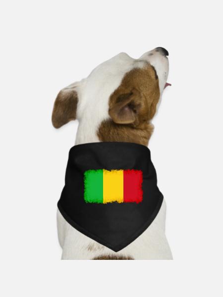 Pays: Mali - Bandana pour chien - noir - Devant