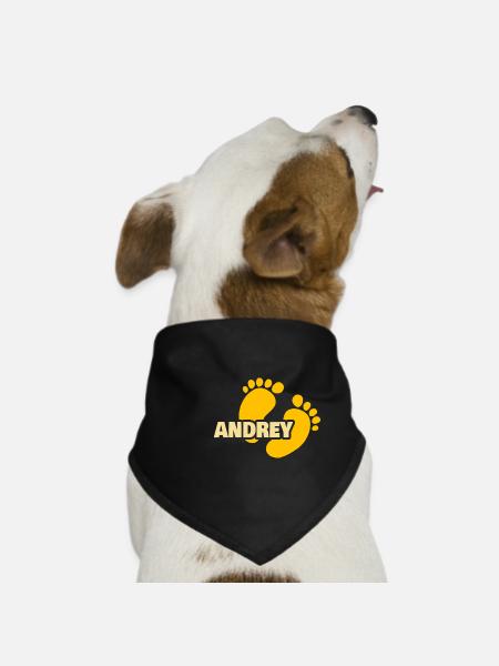 Geburt Andrey - Hunde-Bandana - Schwarz - Vorne