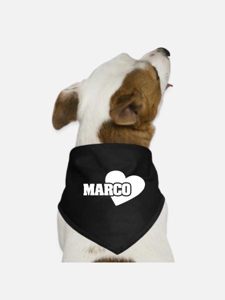 Marco - Hunde-Bandana - Schwarz - Vorne