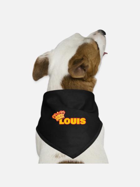Crown for Louis - Dog Bandana - black - Front